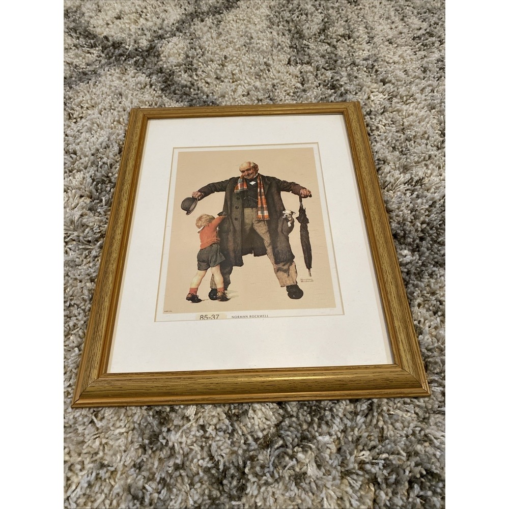 Norman Rockwell 1972 Lithograph‎ by Curtis No. 85-37 The Gift